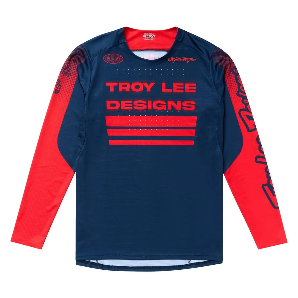 uPRISE Bikes Troy Lee Designs Sprint Men's Long Sleeve Jersey - Segment Midnight | Price match, 365 day return s, 18-Month Warranty, Finance Available & Free UK Delivery