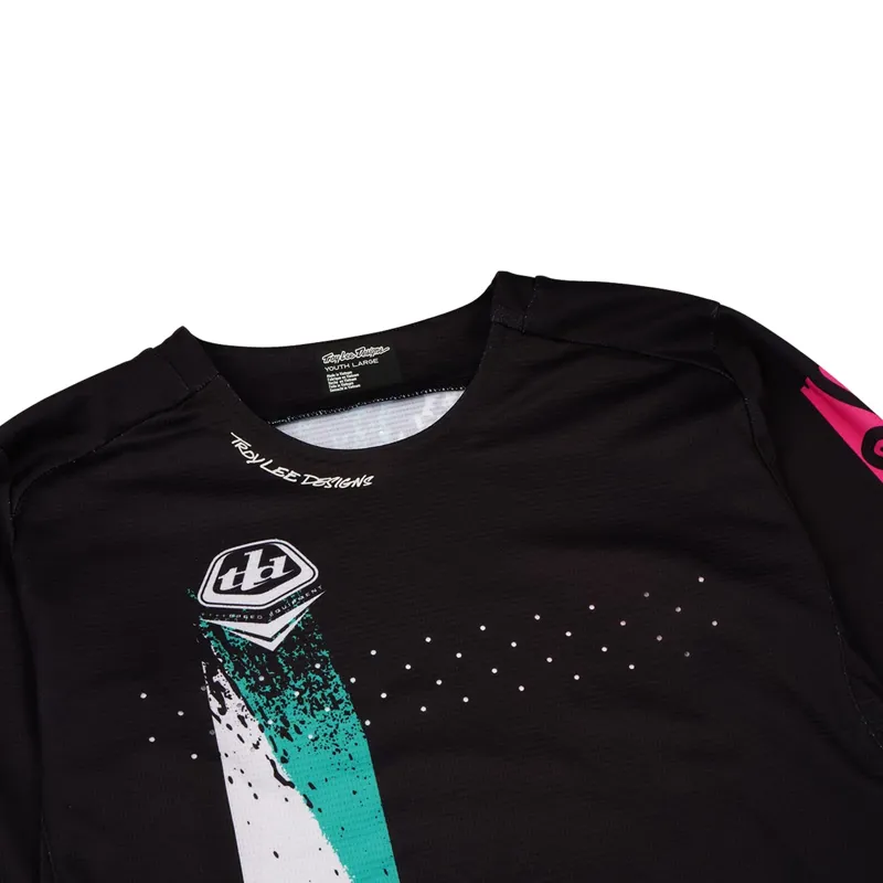 Troy Lee Designs Sprint Youth Long Sleeve Jersey - Full Pull Black-2