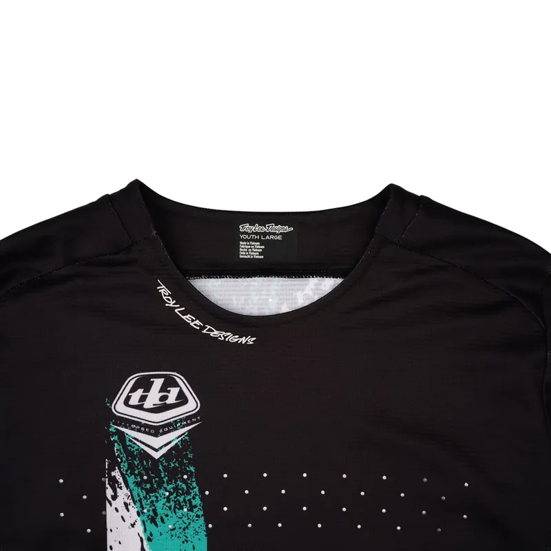 Troy Lee Designs Sprint Youth Long Sleeve Jersey - Full Pull Black-3