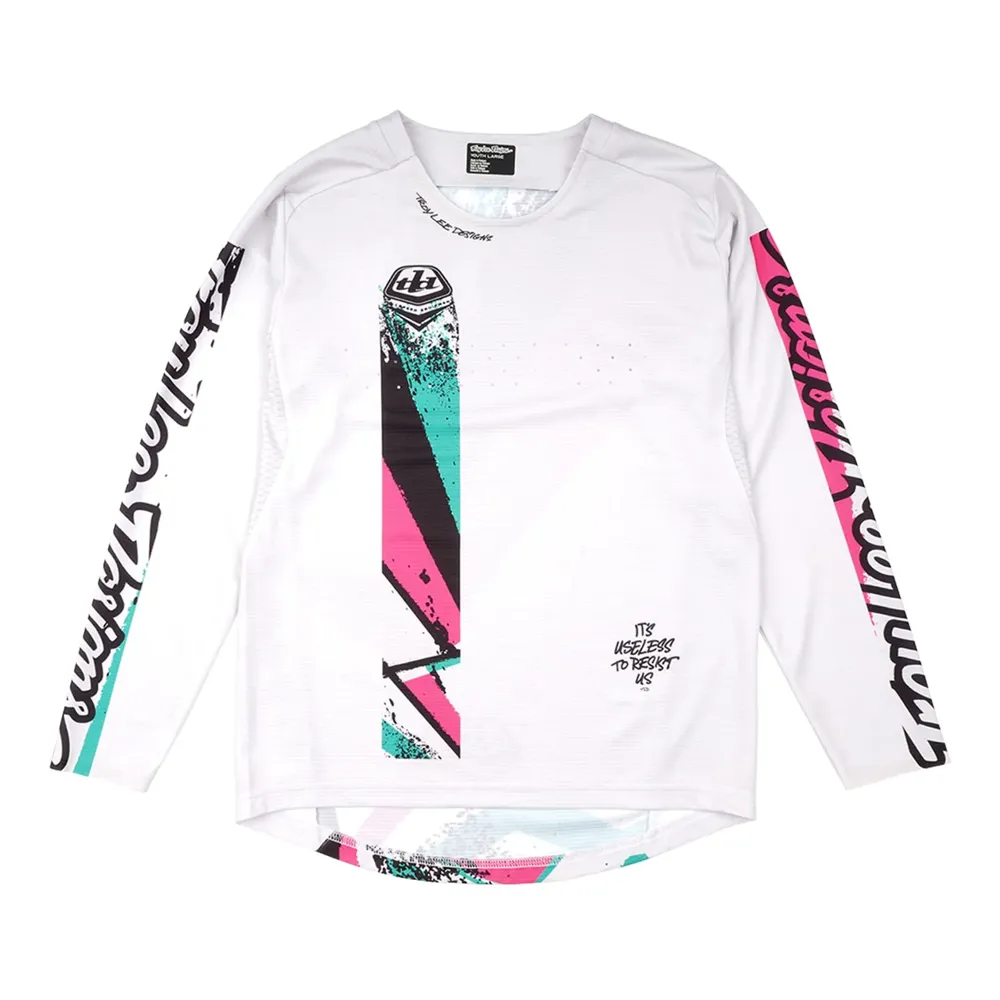 uPRISE Bikes Troy Lee Designs Sprint Youth Long Sleeve Jersey - Full Pull Chalk | Price match, 365 day return s, 18-Month Warranty, Finance Available & Free UK Delivery