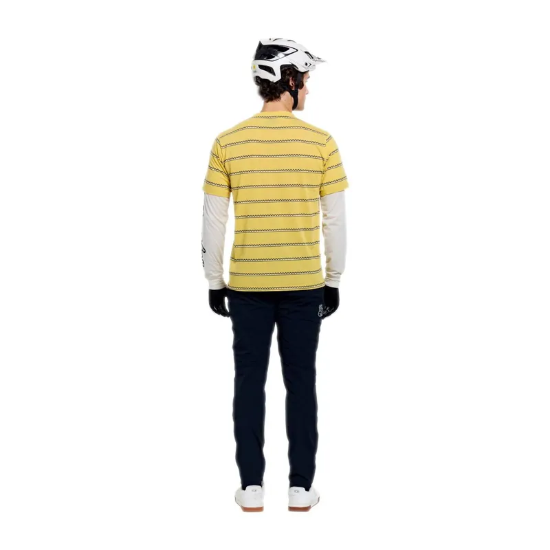 Troy Lee Designs Skyline Fakie Ride Men's Long Sleeve Technical T-Shirt - Stripe Butter-10
