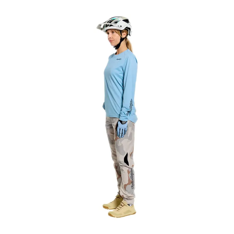 Troy Lee Designs Lilium Pro Women's Long Sleeve Jersey - Mono Dawn Blue-7
