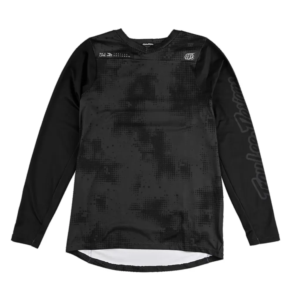 uPRISE Bikes Troy Lee Designs Skyline Chill Men's Long Sleeve Jersey - Scattered Carbon | Price match, 365 day return s, 18-Month Warranty, Finance Available & Free UK Delivery