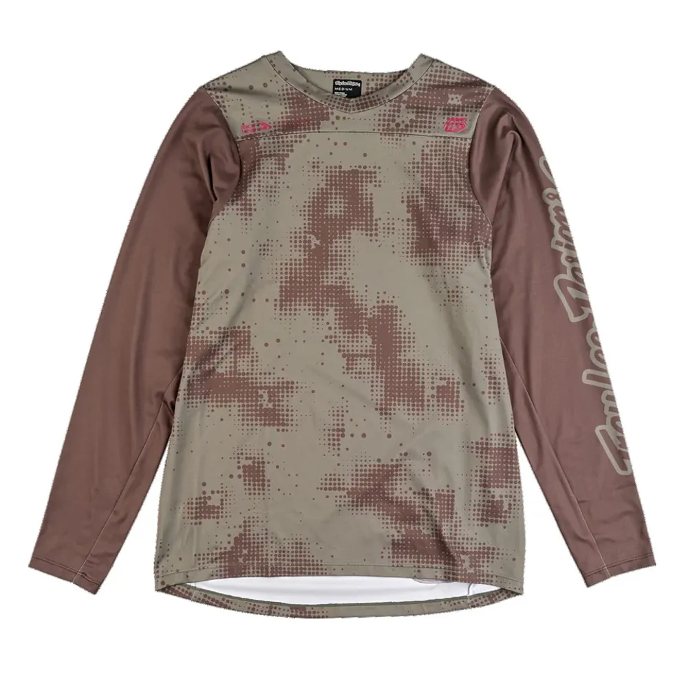 uPRISE Bikes Troy Lee Designs Skyline Chill Men's Long Sleeve Jersey - Scattered Olive | Price match, 365 day return s, 18-Month Warranty, Finance Available & Free UK Delivery
