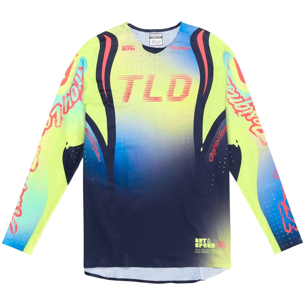 uPRISE Bikes Troy Lee Designs Sprint Ultra Men's Long Sleeve Jersey - Drip Glo Yellow | Price match, 365 day return s, 18-Month Warranty, Finance Available & Free UK Delivery