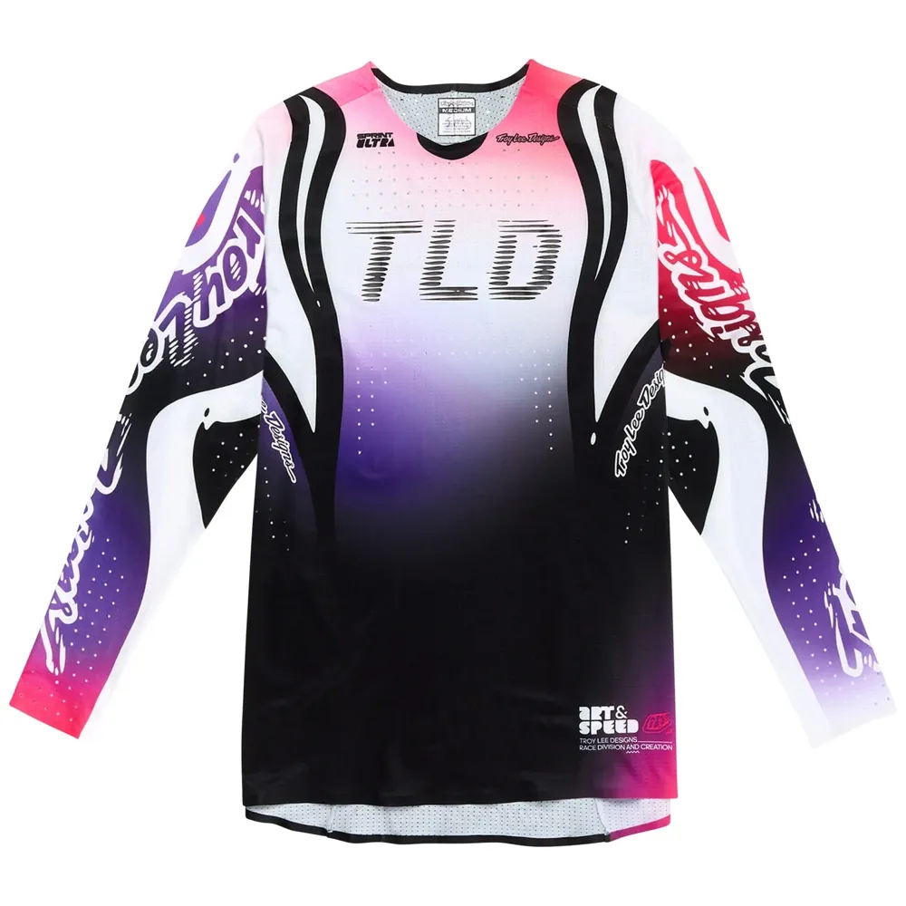 uPRISE Bikes Troy Lee Designs Sprint Ultra Men's Long Sleeve Jersey - Drip Purple | Price match, 365 day return s, 18-Month Warranty, Finance Available & Free UK Delivery