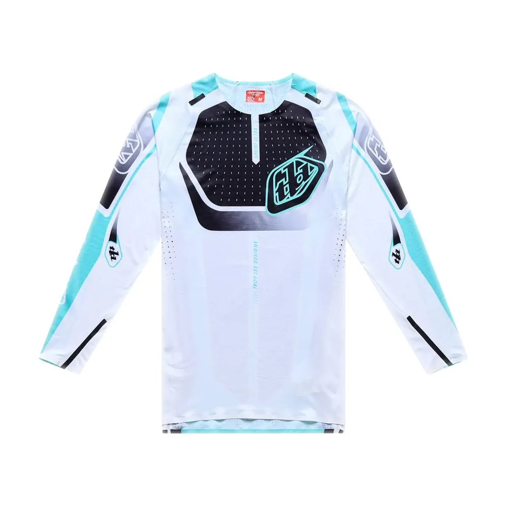 uPRISE Bikes Troy Lee Designs Sprint Ultra  Men's Long Sleeve Jersey - Proton White | Price match, 365 day returns, 18-Month Warranty, Finance Available & Free UK Delivery