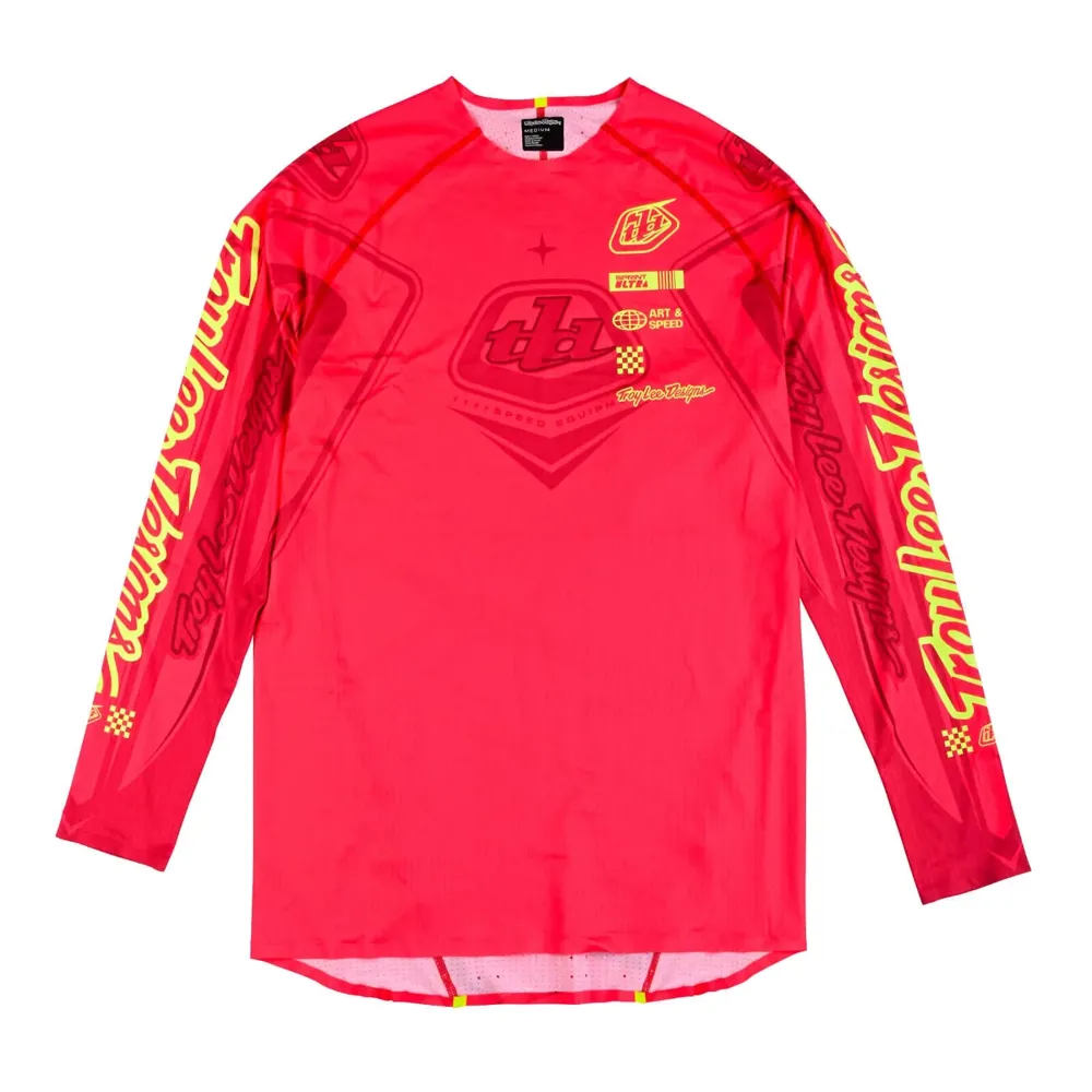 uPRISE Bikes Troy Lee Designs Sprint Ultra Men's Long Sleeve Jersey - Ghostwing Infra Red | Price match, 365 day return s, 18-Month Warranty, Finance Available & Free UK Delivery