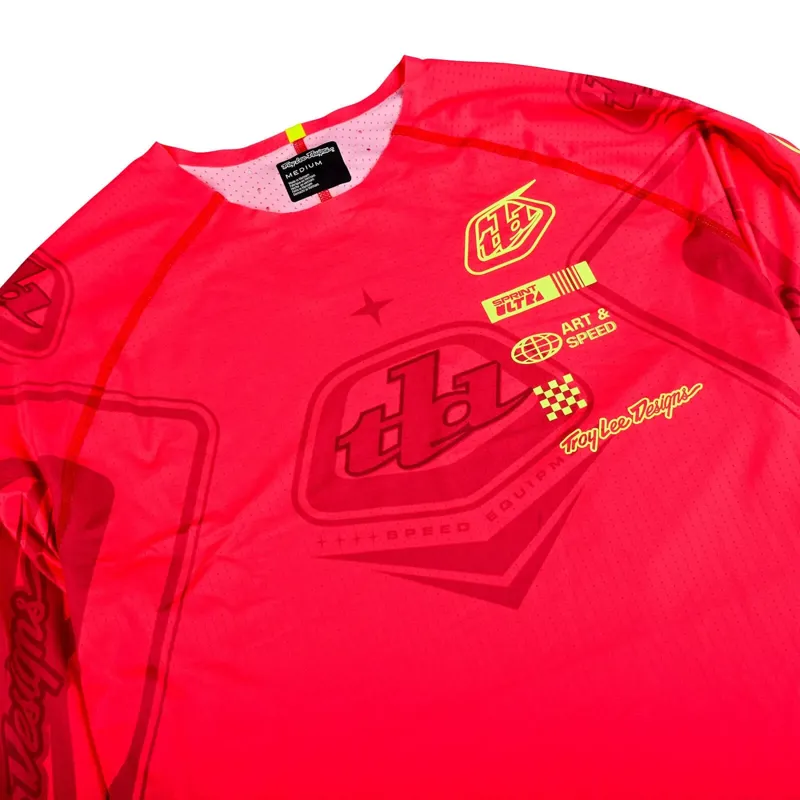 Troy Lee Designs Sprint Ultra Men's Long Sleeve Jersey - Ghostwing Infra Red-2