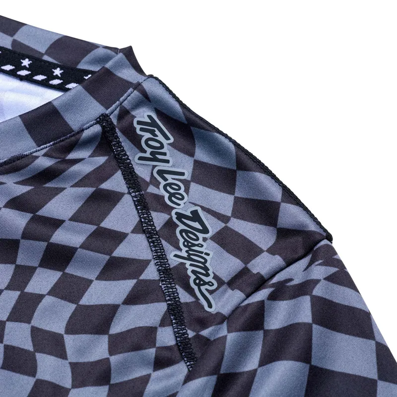 Troy Lee Lilium Women's Short Sleeve Jersey - Twisted Checkers Black-2