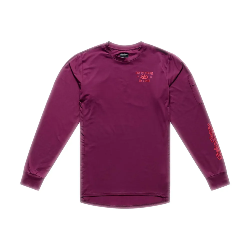 uPRISE Bikes Troy Lee Designs Ruckus Ride Men's Long Sleeve Jersey - Lockdown Sangria | Price match, 365 day returns, 18-Month Warranty, Finance Available & Free UK Delivery