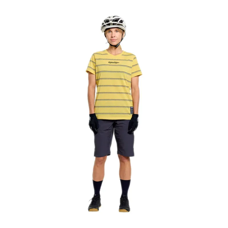 Troy Lee Designs Lilium Ride Women's Technical T-Shirt - Checked Out Butter-7