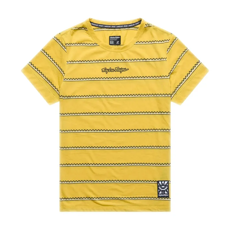 Troy Lee Designs Lilium Ride Women's Technical T-Shirt - Checked Out Butter