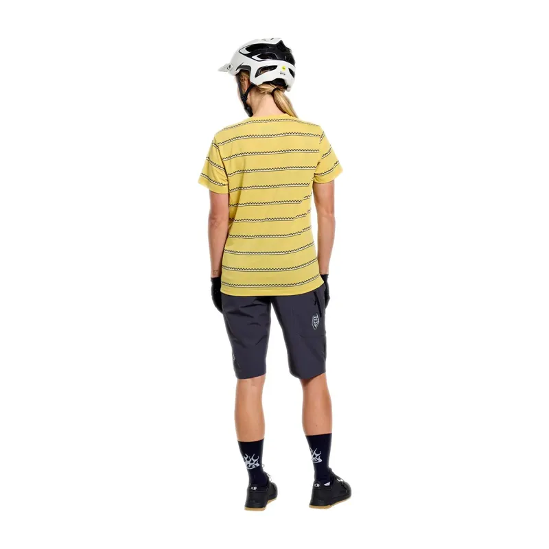 Troy Lee Designs Lilium Ride Women's Technical T-Shirt - Checked Out Butter-8