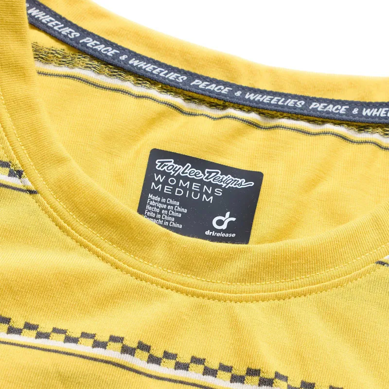 Troy Lee Designs Lilium Ride Women's Technical T-Shirt - Checked Out Butter-3