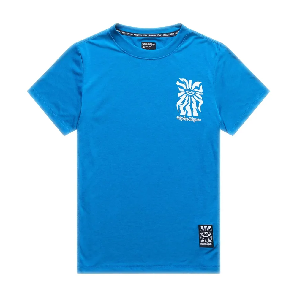 uPRISE Bikes Troy Lee Designs Lilium Ride Women's Technical T-Shirt - One Eye Aero Blue | Price match, 365 day returns, 18-Month Warranty, Finance Available & Free UK Delivery