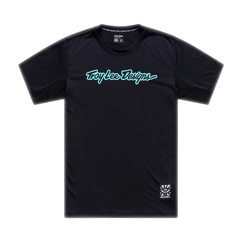 uPRISE Bikes Troy Lee Designs Skyline Ride Men's Short Sleeve Jersey - Signature Black/Real Teal | Price match, 365 day returns, 18-Month Warranty, Finance Available & Free UK Delivery