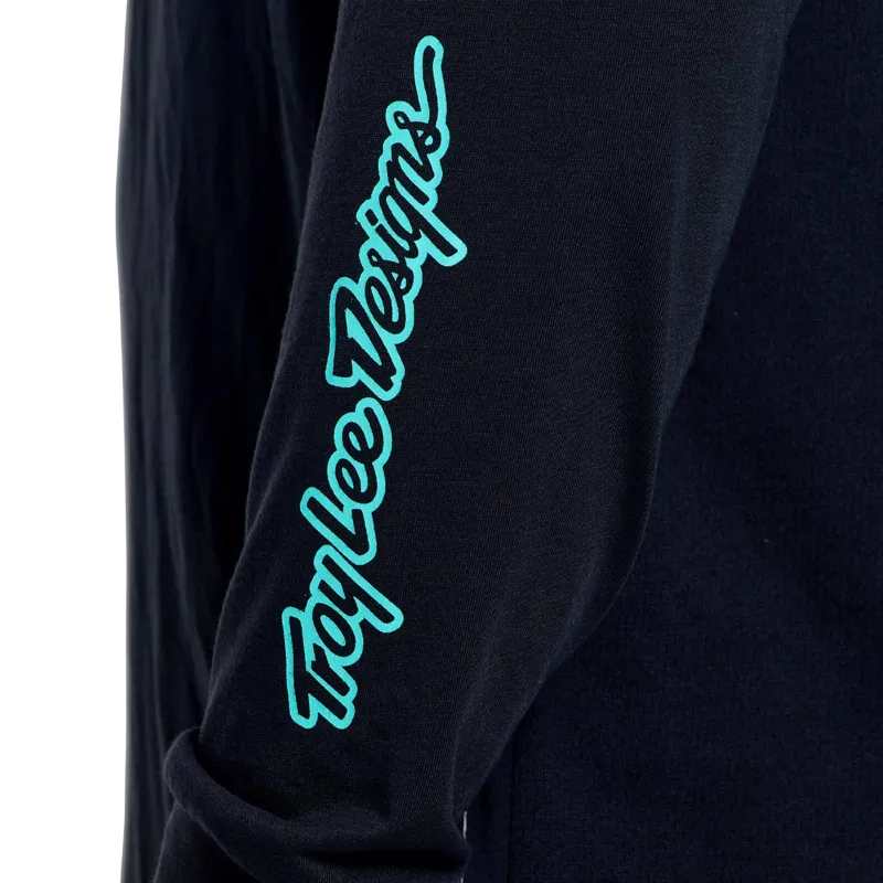 Troy Lee Designs Skyline Ride Men's Long Sleeve Jersey - Signature Black/Real Teal-8