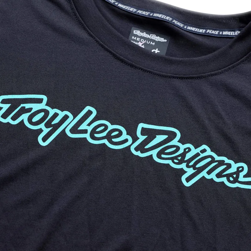 Troy Lee Designs Skyline Ride Men's Long Sleeve Jersey - Signature Black/Real Teal-2