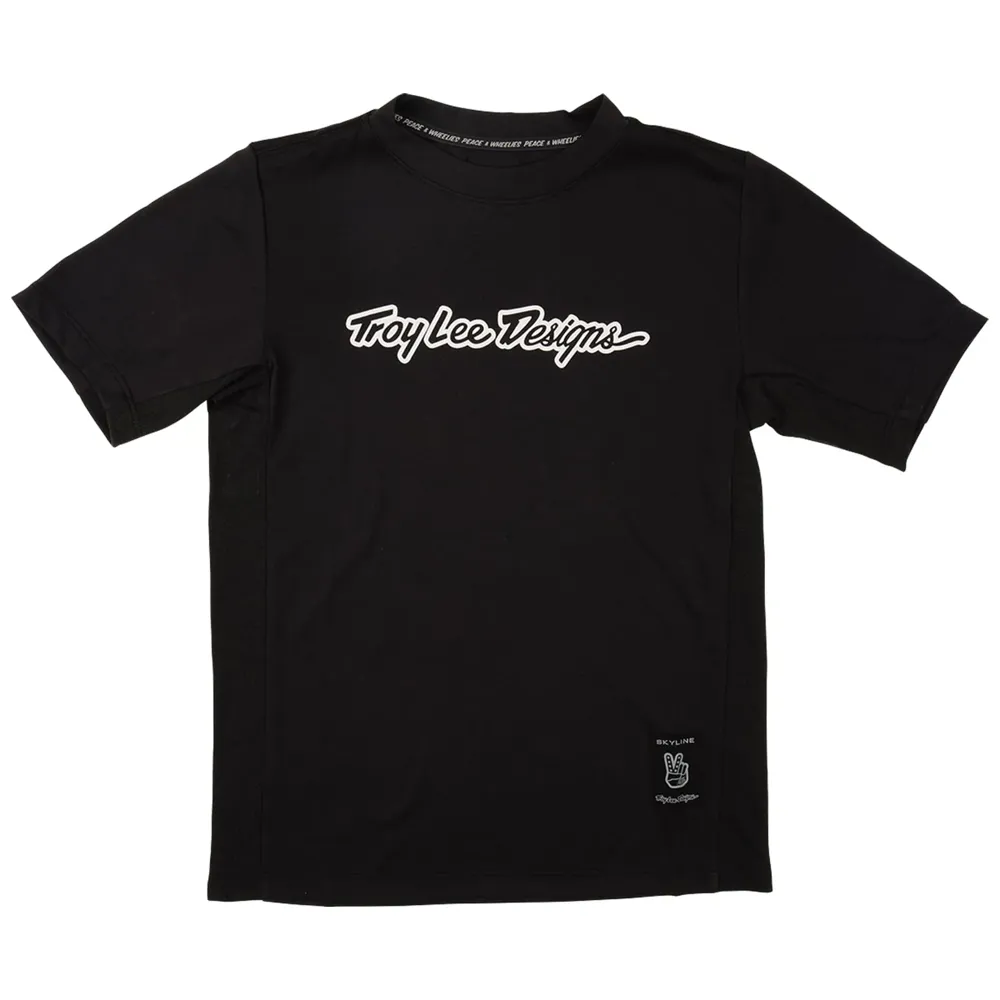 uPRISE Bikes Troy Lee Designs Signature Skyline Ride Youth Short Sleeve Jersey - Black | Price match, 365 day return s, 18-Month Warranty, Finance Available & Free UK Delivery