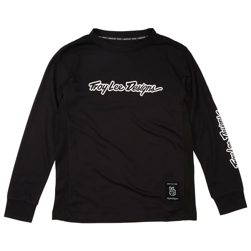 uPRISE Bikes Troy Lee Designs Signature Skyline Ride Youth Long Sleeve Jersey - Black | Price match, 365 day return s, 18-Month Warranty, Finance Available & Free UK Delivery