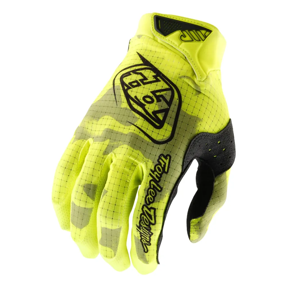 uPRISE Bikes Troy Lee Designs Air Men's Long Finger Gloves - Blotted Flo Yellow | Price match, 365 day return s, 18-Month Warranty, Finance Available & Free UK Delivery