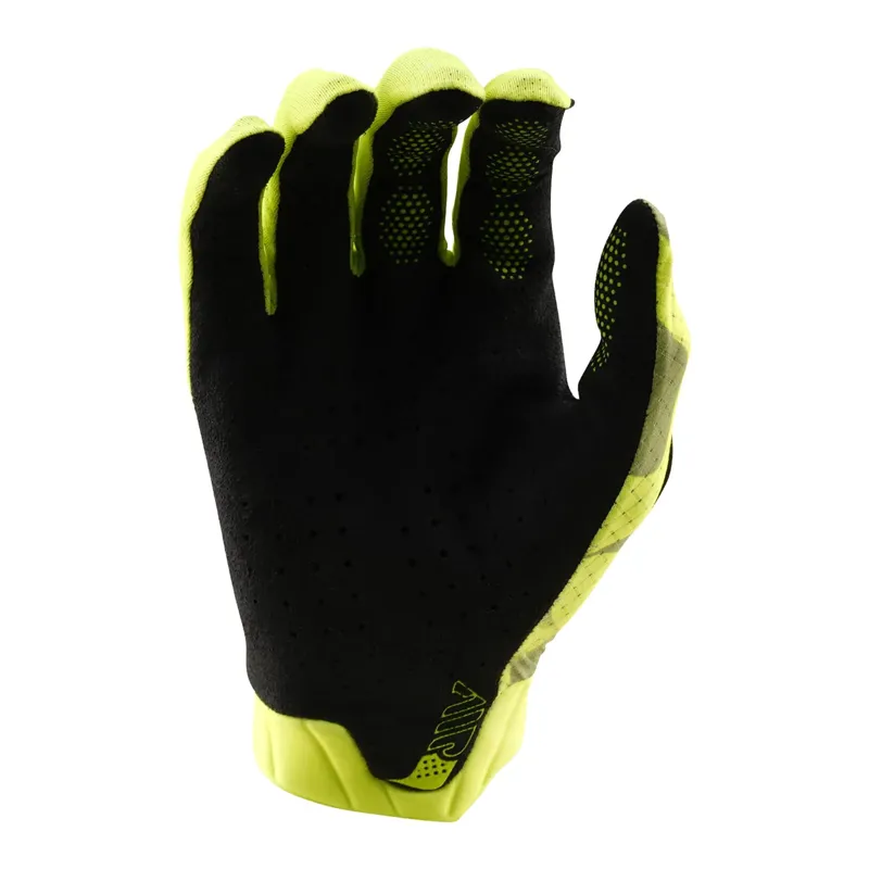 Troy Lee Designs Air Men's Long Finger Gloves - Blotted Flo Yellow-1