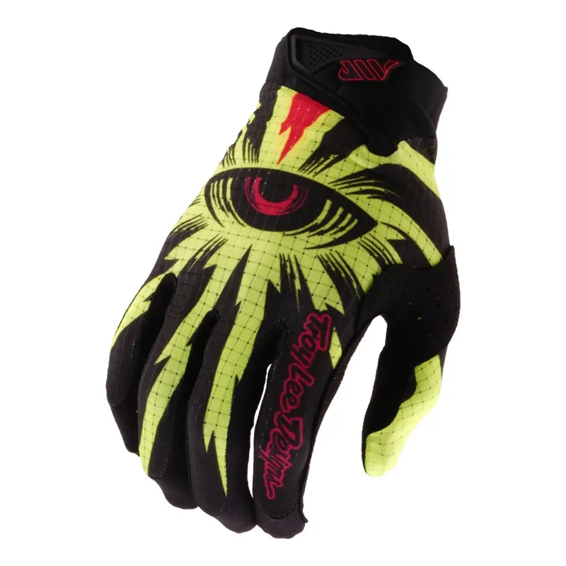 Troy Lee Designs Air Long Finger Gloves - Cyclops Black/Flo Yellow