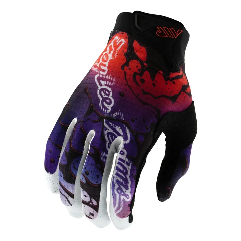 Troy Lee Designs Youth Air Long Finger Gloves - Drip Black/Purple