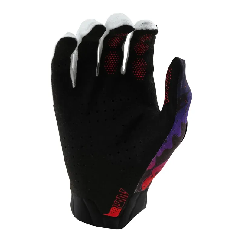 Troy Lee Designs Youth Air Long Finger Gloves - Drip Black/Purple-1