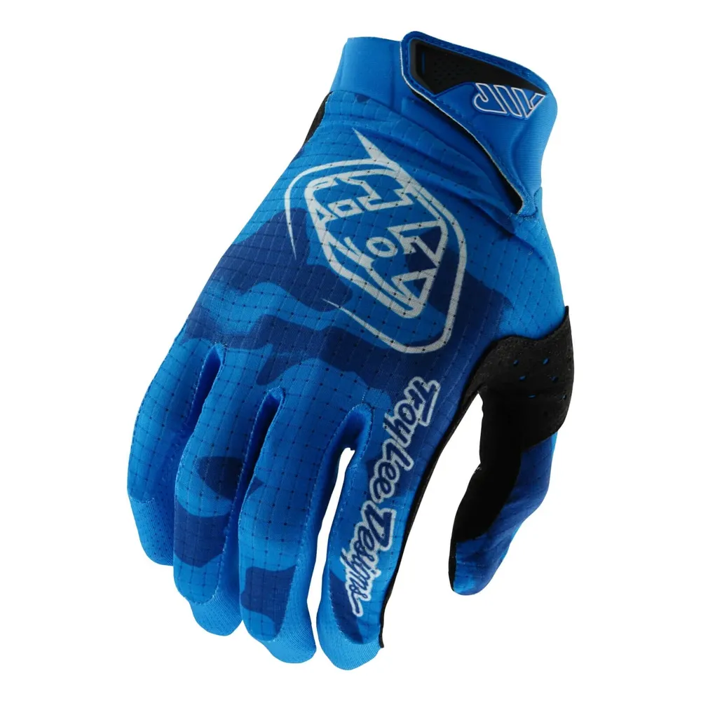 uPRISE Bikes Troy Lee Designs Youth Air Long Finger Gloves - Blotted Bright Blue | Price match, 365 day return s, 18-Month Warranty, Finance Available & Free UK Delivery