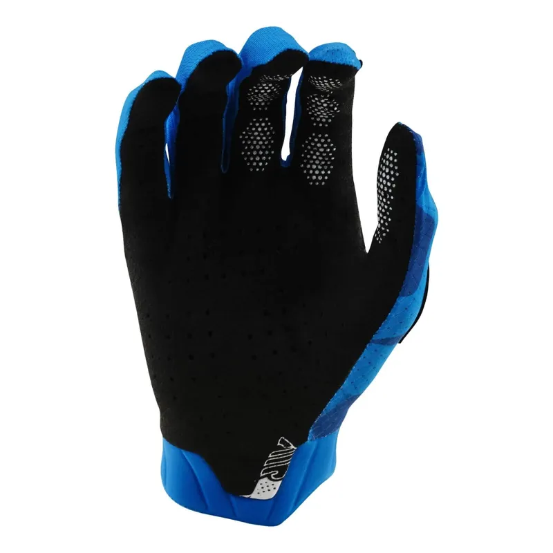 Troy Lee Designs Youth Air Long Finger Gloves - Blotted Bright Blue-1