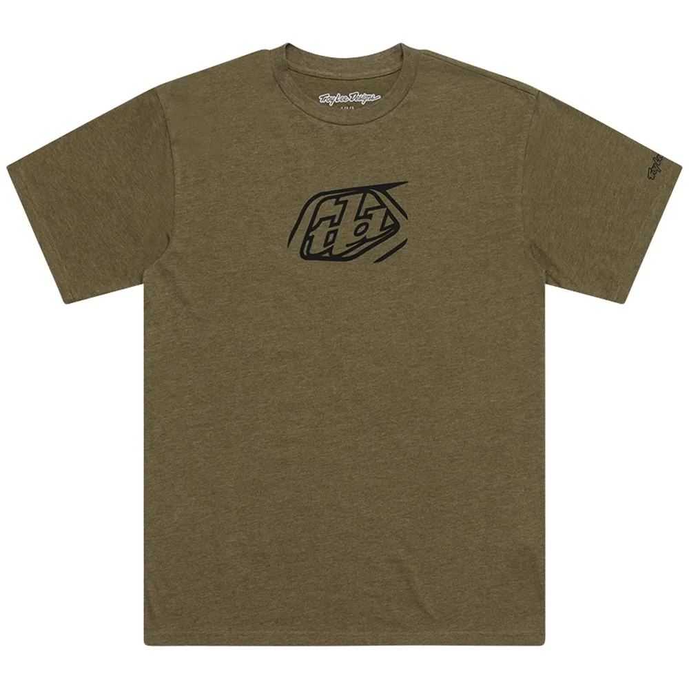 uPRISE Bikes Troy Lee Designs Badge Men's Short Sleeve T-Shirt - Olive Heather | Price match, 365 day return s, 18-Month Warranty, Finance Available & Free UK Delivery