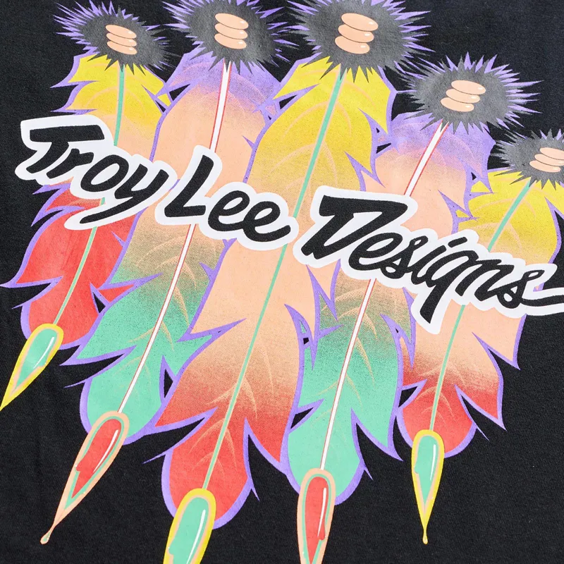 Troy Lee Designs Feather Men's Short Sleeve T-Shirt - Feather Black-5