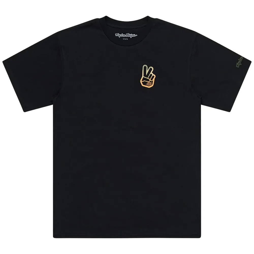 uPRISE Bikes Troy Lee Designs Peace Out Men's Short Sleeve T-Shirt - Black | Price match, 365 day return s, 18-Month Warranty, Finance Available & Free UK Delivery