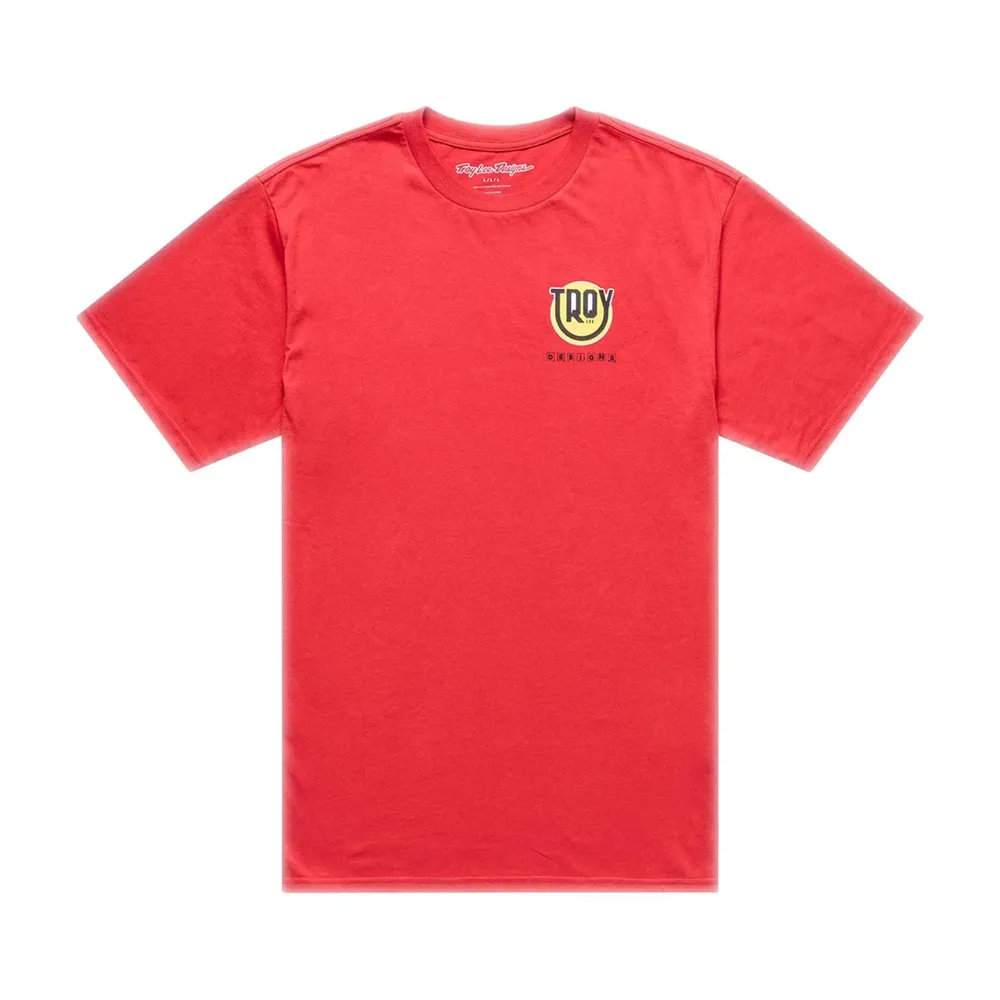 uPRISE Bikes Troy Lee Designs Happy Dayz Men's Short Sleeve T-Shirt - Scarlet | Price match, 365 day returns, 18-Month Warranty, Finance Available & Free UK Delivery