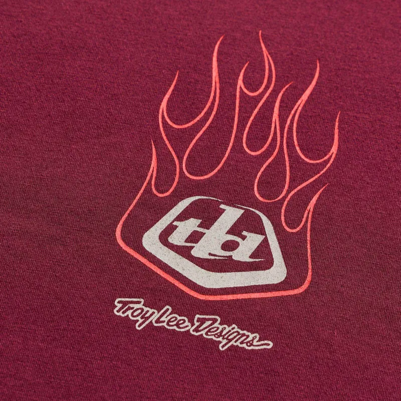 Troy Lee Designs Flame2 Men's Short Sleeve T-Shirt - Sangria-2
