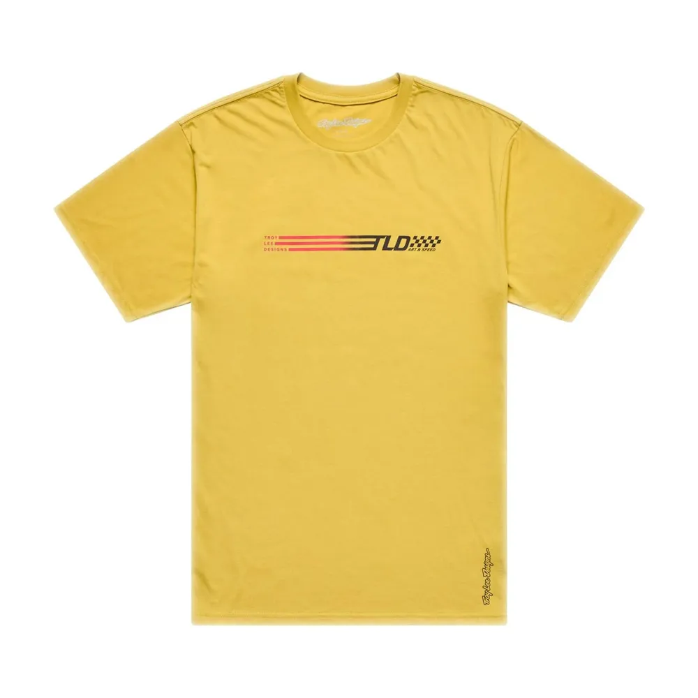 uPRISE Bikes Troy Lee Designs Butter Men's Short Sleeve T-Shirt - Stripe Butter | Price match, 365 day returns, 18-Month Warranty, Finance Available & Free UK Delivery