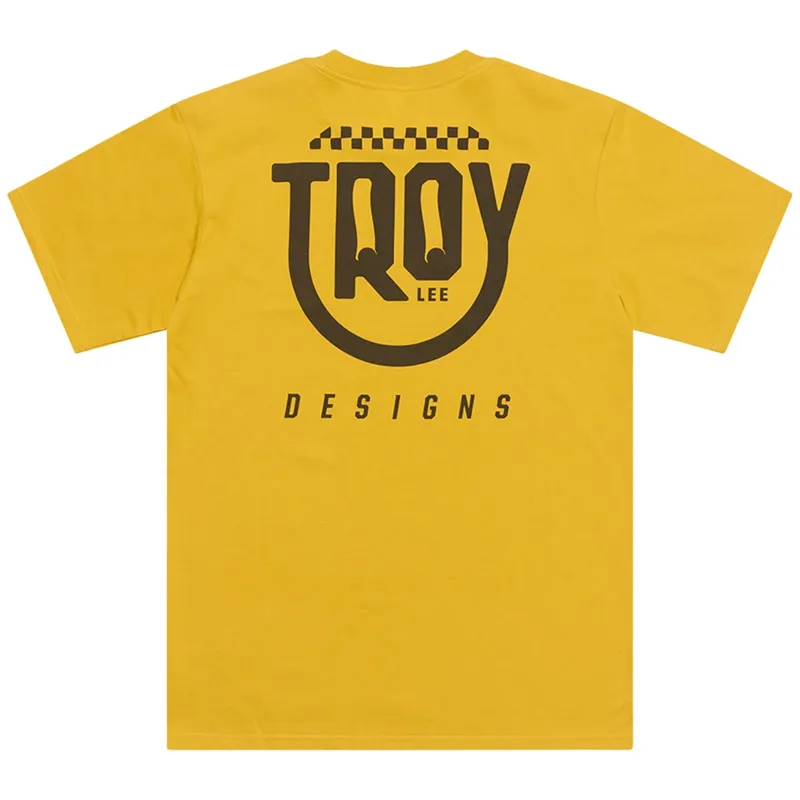 Troy Lee Designs Smiley Men's Short Sleeve T-Shirt - Gold-1