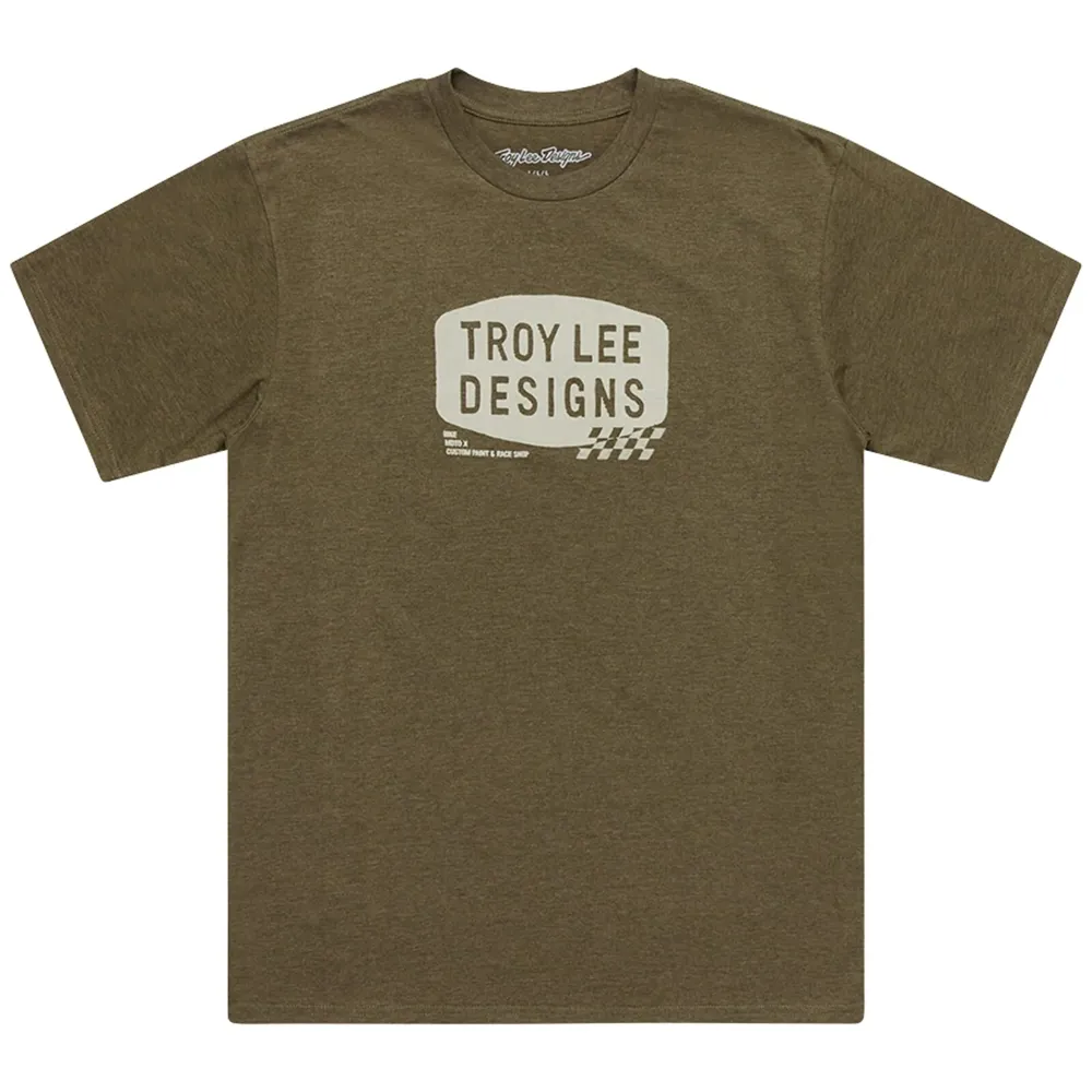 uPRISE Bikes Troy Lee Designs Stamp Men's Short Sleeve T-Shirt - Olive Heather | Price match, 365 day return s, 18-Month Warranty, Finance Available & Free UK Delivery