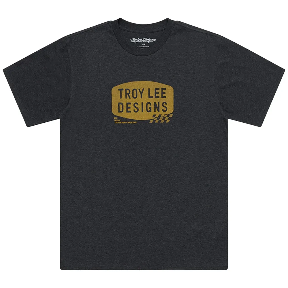 uPRISE Bikes Troy Lee Designs Stamp Men's Short Sleeve T-Shirt - Black Heather | Price match, 365 day return s, 18-Month Warranty, Finance Available & Free UK Delivery
