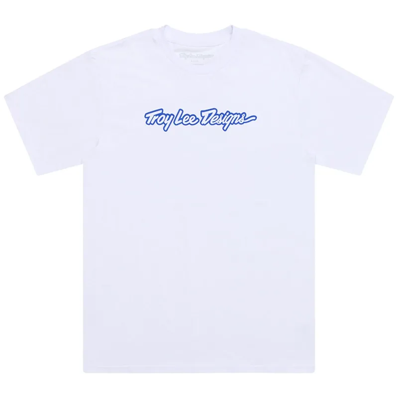 Troy Lee Designs Signature Men's Short Sleeve T-Shirt - White