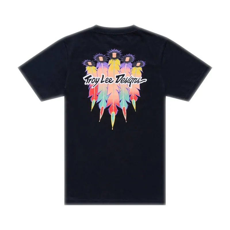Troy Lee Designs Feathers Youth Short Sleeve T-Shirt - Black-1