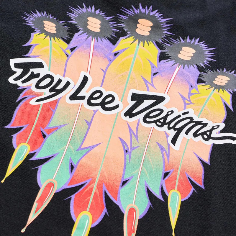 Troy Lee Designs Feathers Youth Short Sleeve T-Shirt - Black-5