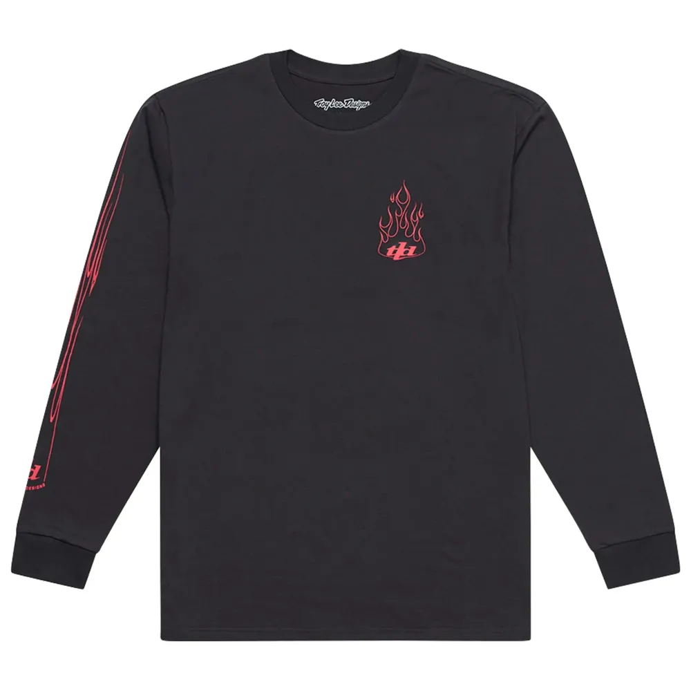 uPRISE Bikes Troy Lee Designs Torched Men's Long Sleeve T-Shirt - Carbon | Price match, 365 day return s, 18-Month Warranty, Finance Available & Free UK Delivery