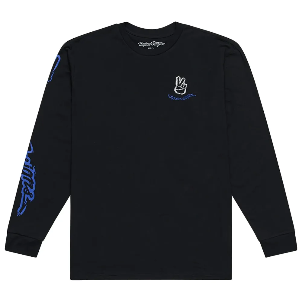 uPRISE Bikes Troy Lee Designs Peace Out Men's Long Sleeve T-Shirt - Black | Price match, 365 day return s, 18-Month Warranty, Finance Available & Free UK Delivery