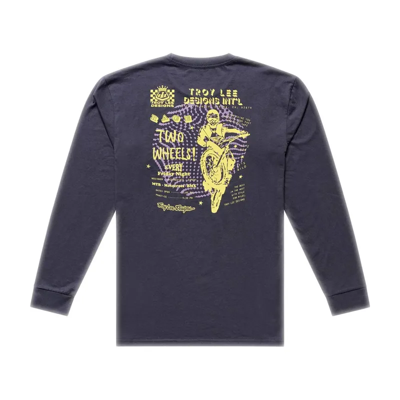 Troy Lee Designs Friday Night Men's Long Sleeve T-Shirt - Carbon-1