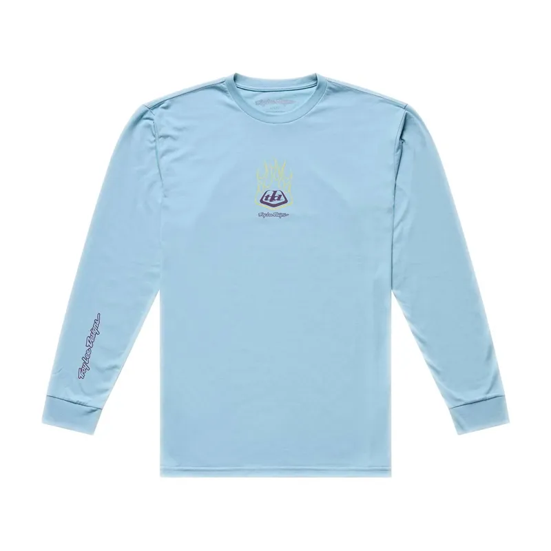 Troy Lee Designs Flame2 Men's Long Sleeve T-Shirt - Dawn Blue