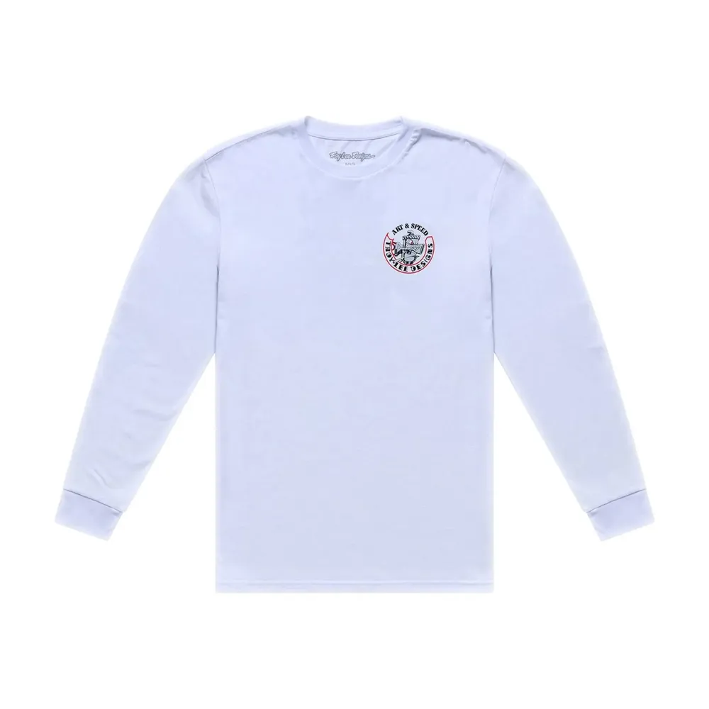 uPRISE Bikes Troy Lee Designs Carb Club Men's Long Sleeve T-Shirt - White | Price match, 365 day returns, 18-Month Warranty, Finance Available & Free UK Delivery