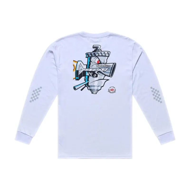 Troy Lee Designs Carb Club Men's Long Sleeve T-Shirt - White-1